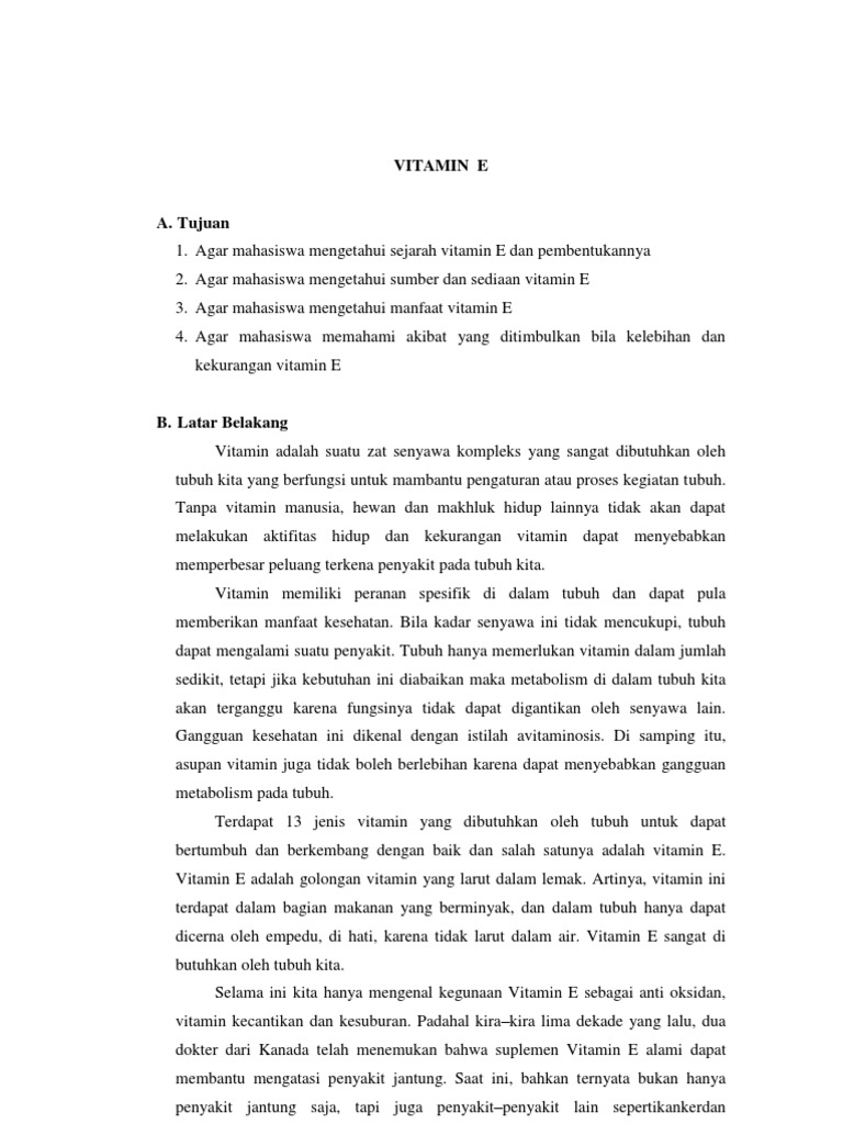 Makalah Vitamin E 19 Oktober 2011