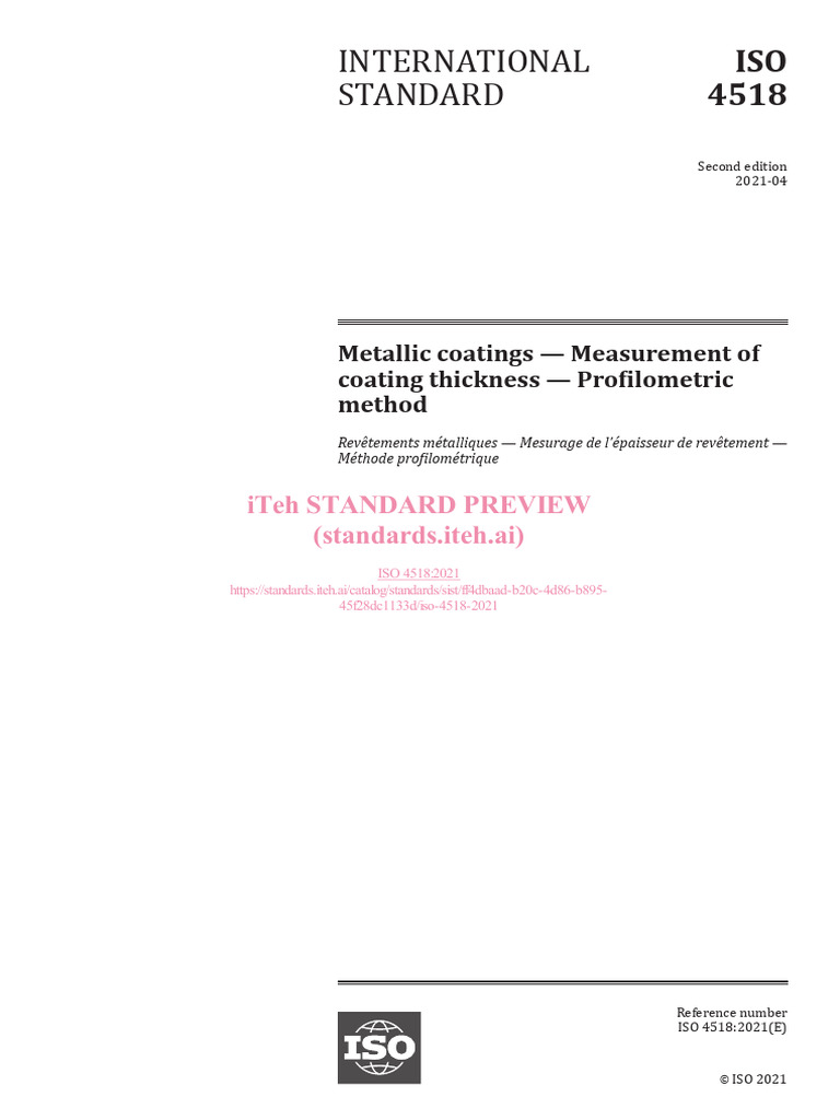 Measuring Metallic Coating Thickness | PDF | Surface Roughness | Microscope