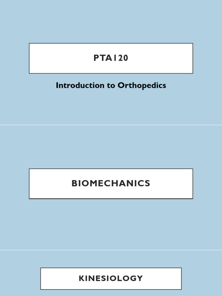 Introduction to Biomechanics and Kinesiology | PDF | Anatomical Terms ...