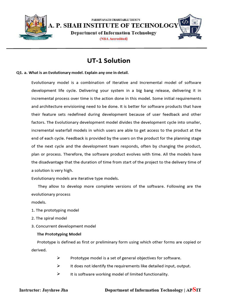UT1 Solution | PDF | Software Prototyping | Prototype