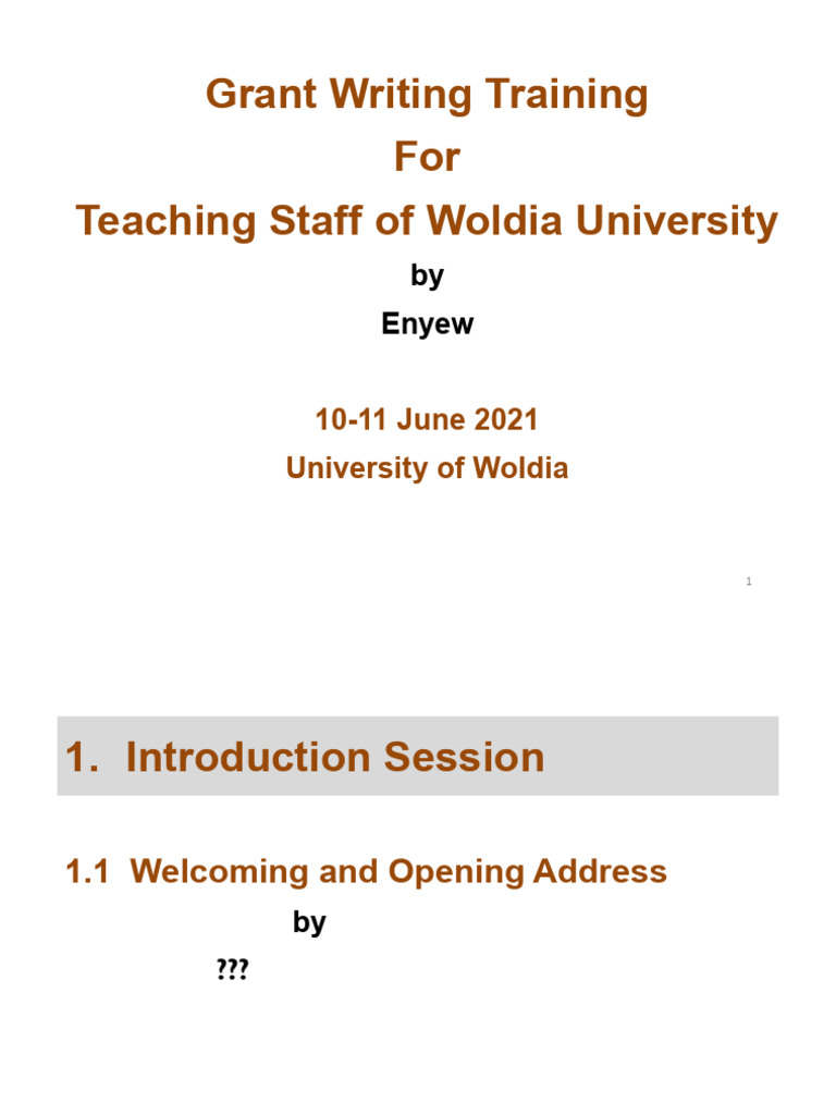 Grant Writing Training for Educators | PDF | Capacity Building