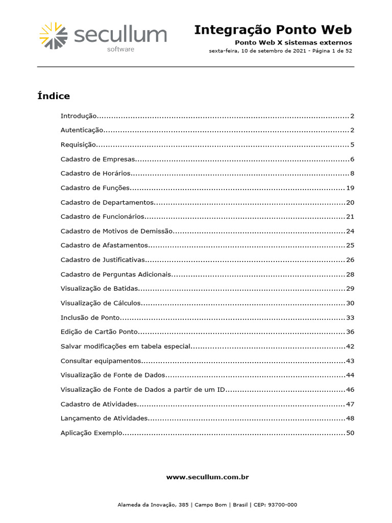 Integração Ponto Web com API Externa | PDF | Rede mundial de ...