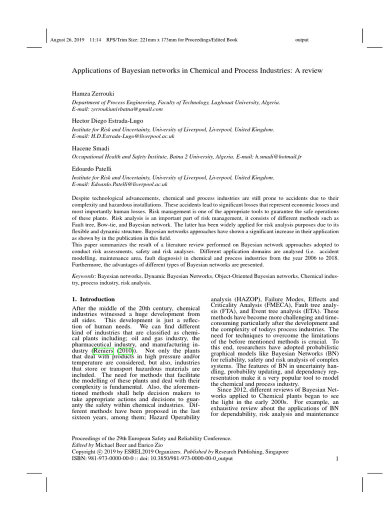 Bayesian Networks in Chemical Risk Analysis | PDF | Bayesian Network ...
