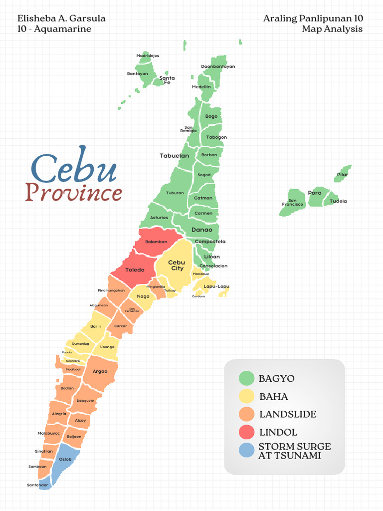 Cebu Province Natural Disaster Map Analysis | PDF