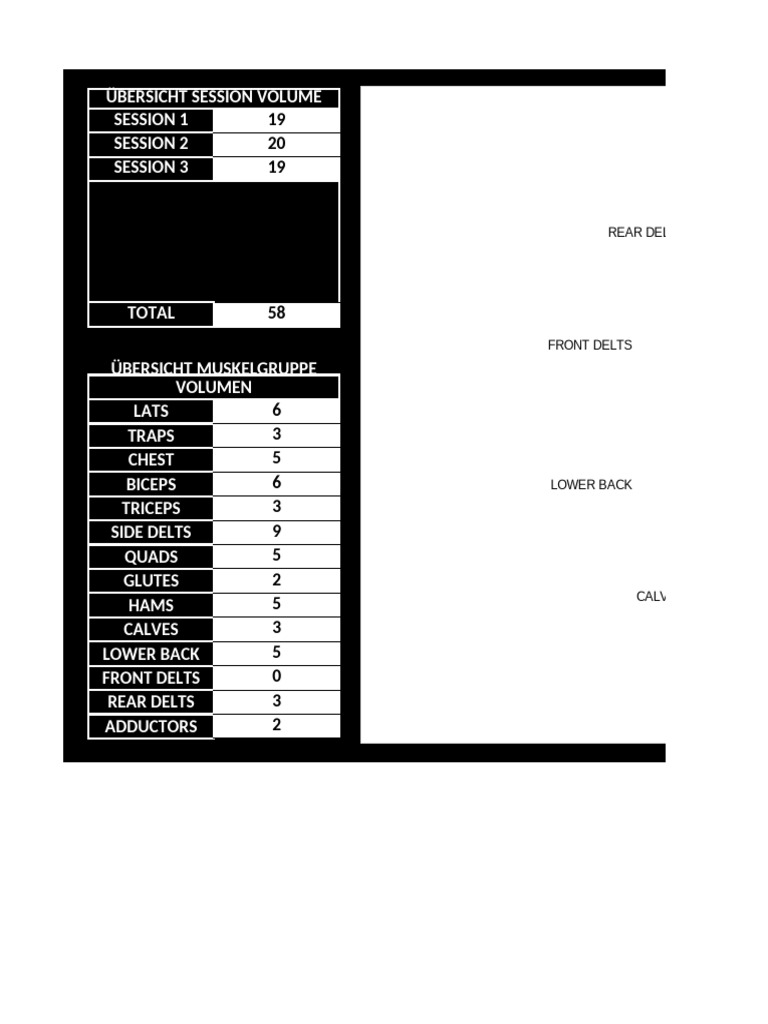 Training Volume and Session Overview | PDF | Limbs (Anatomy ...