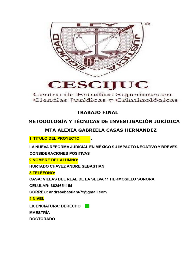 Impacto de la Reforma Judicial en México | PDF | Elecciones | Democracia