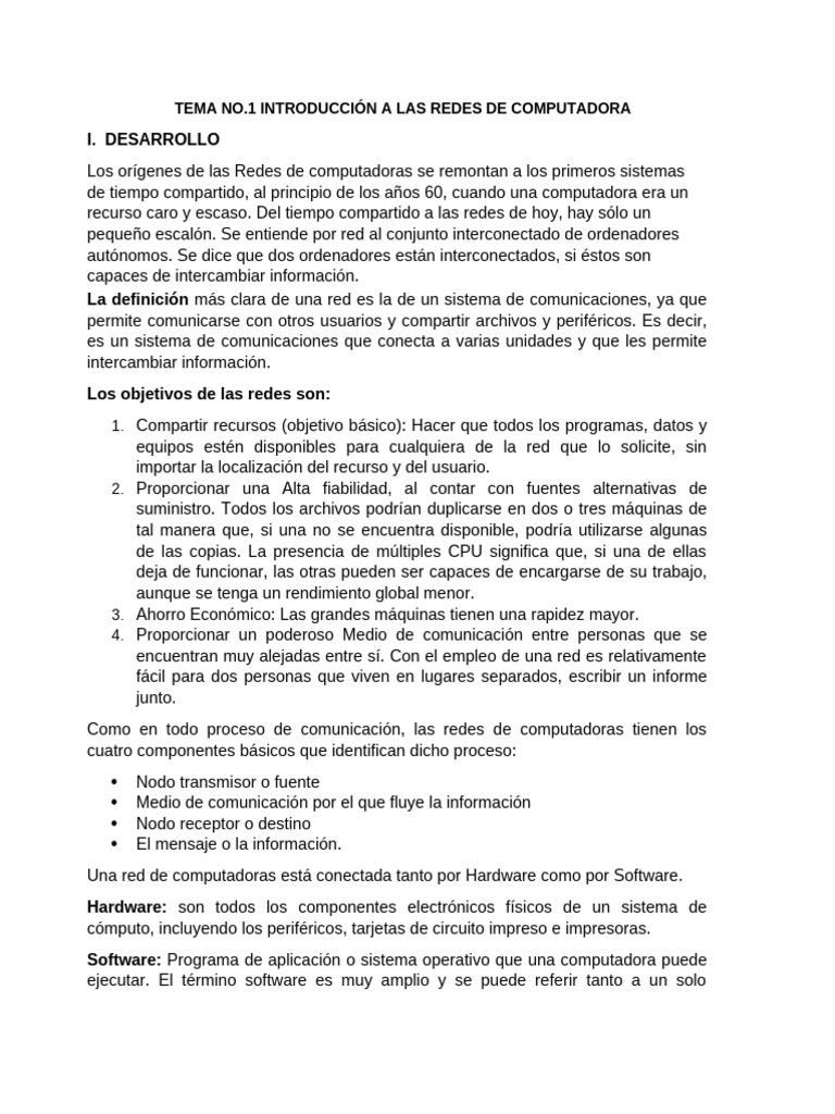 Introducción a Redes de Computadoras | PDF | Topología de la red | Red ...