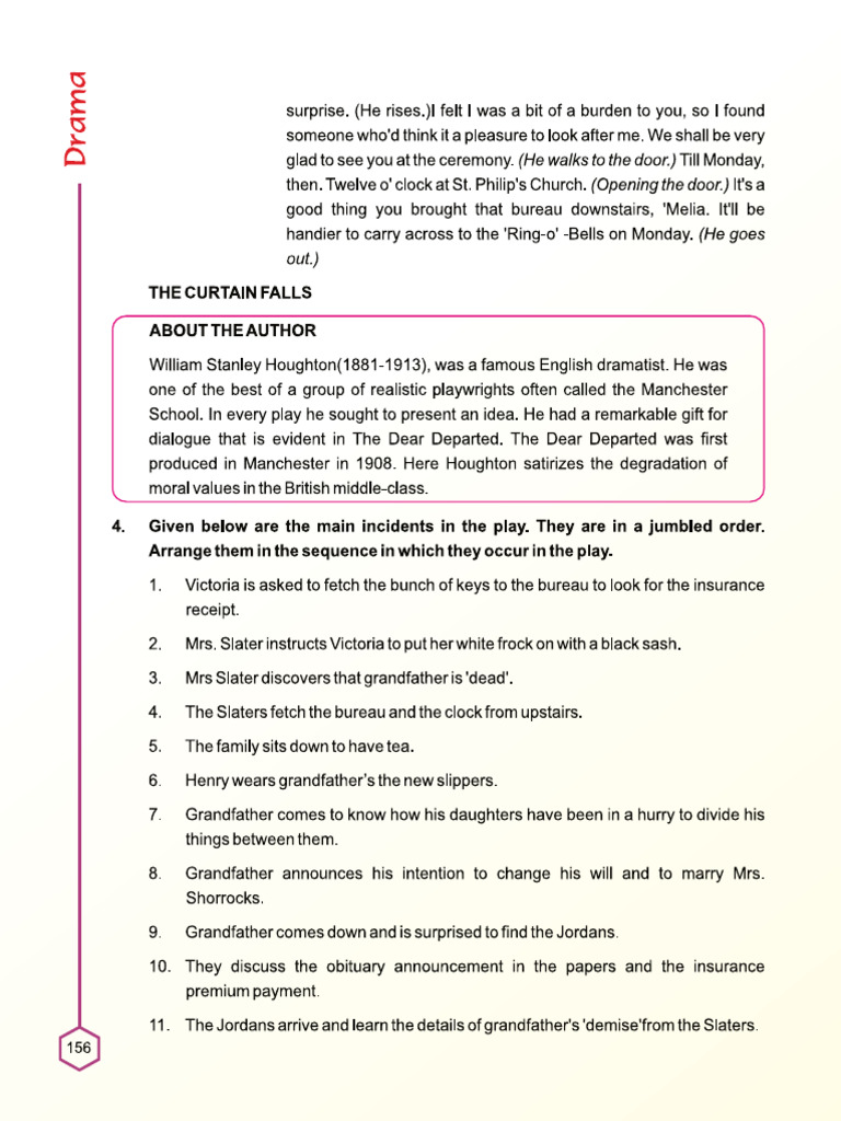 The Dear Departed_textual Questions | PDF