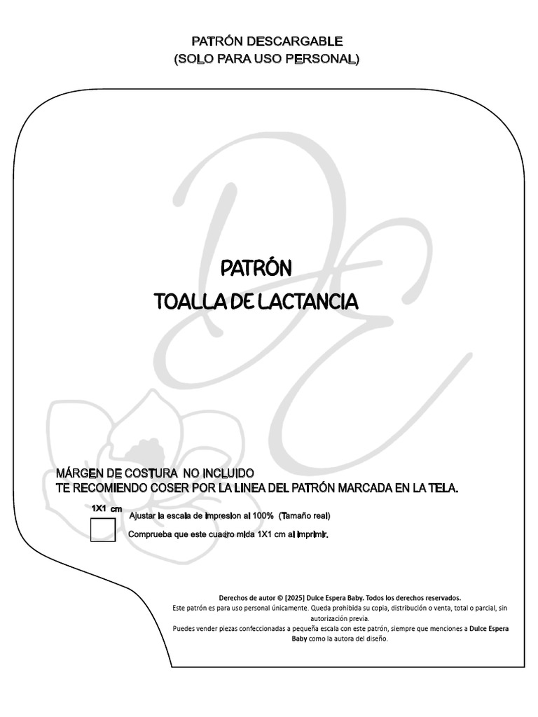 Patrón de Toalla de Lactancia | PDF