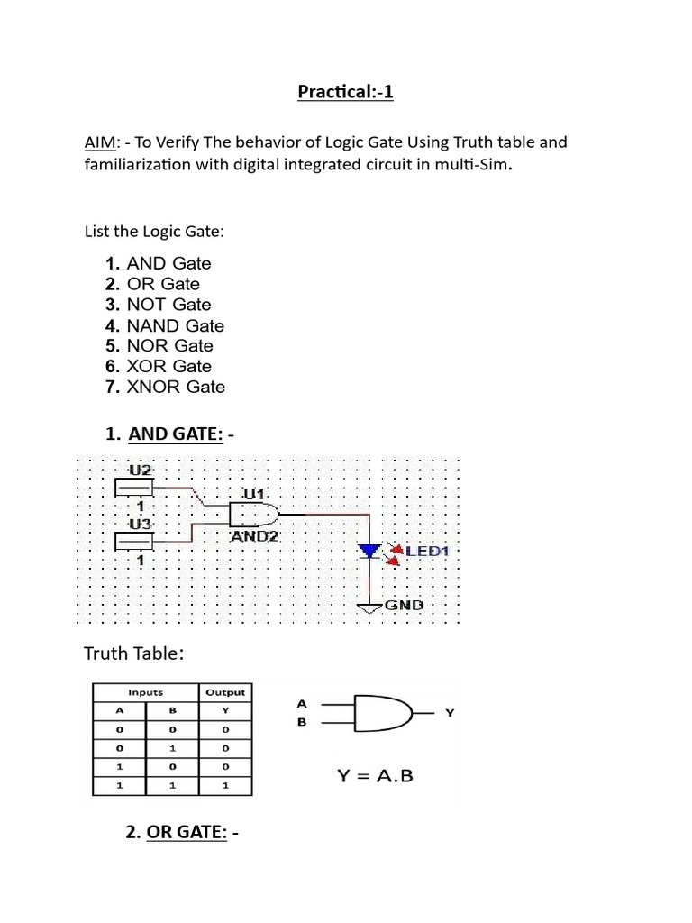 Logic Gates Behavior Verification Guide | PDF
