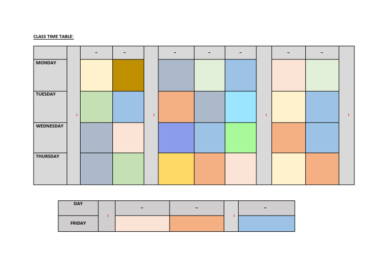 SST Class Timetable Overview | PDF