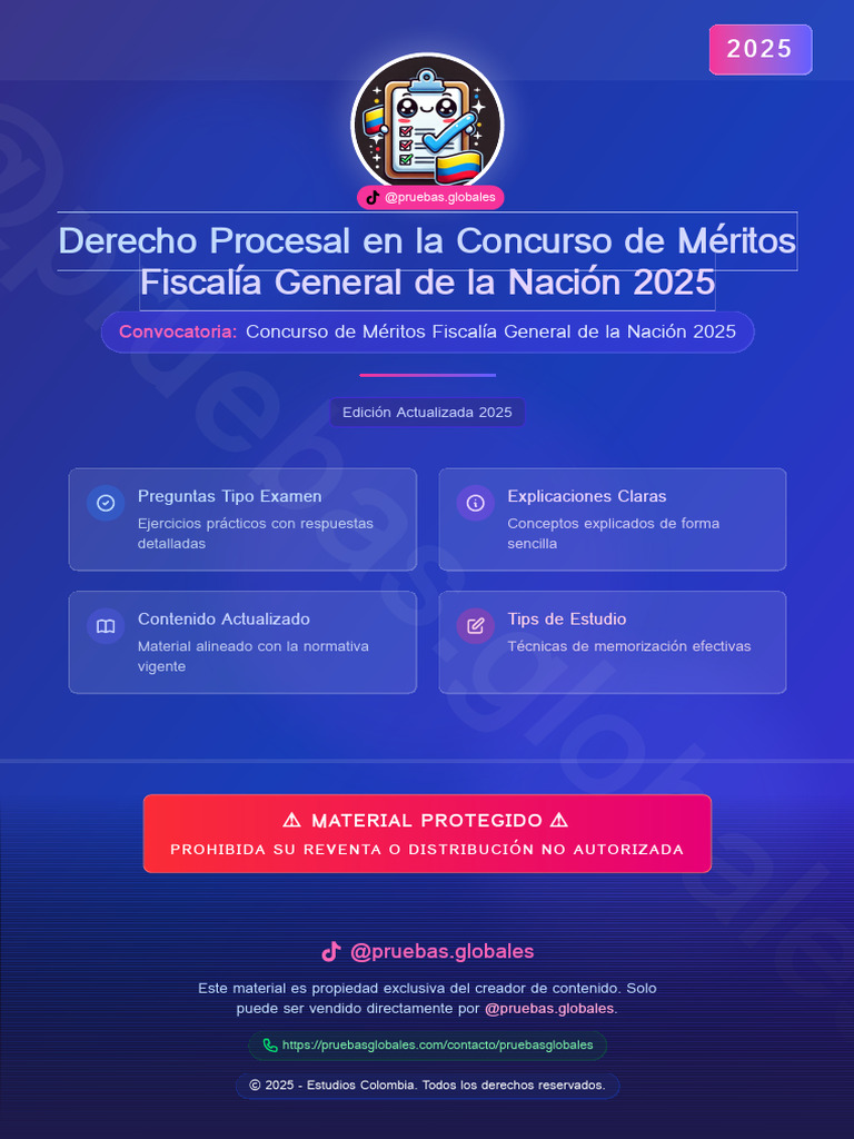 Derecho Procesal en La Concurso de Méritos Fiscalía General de La ...