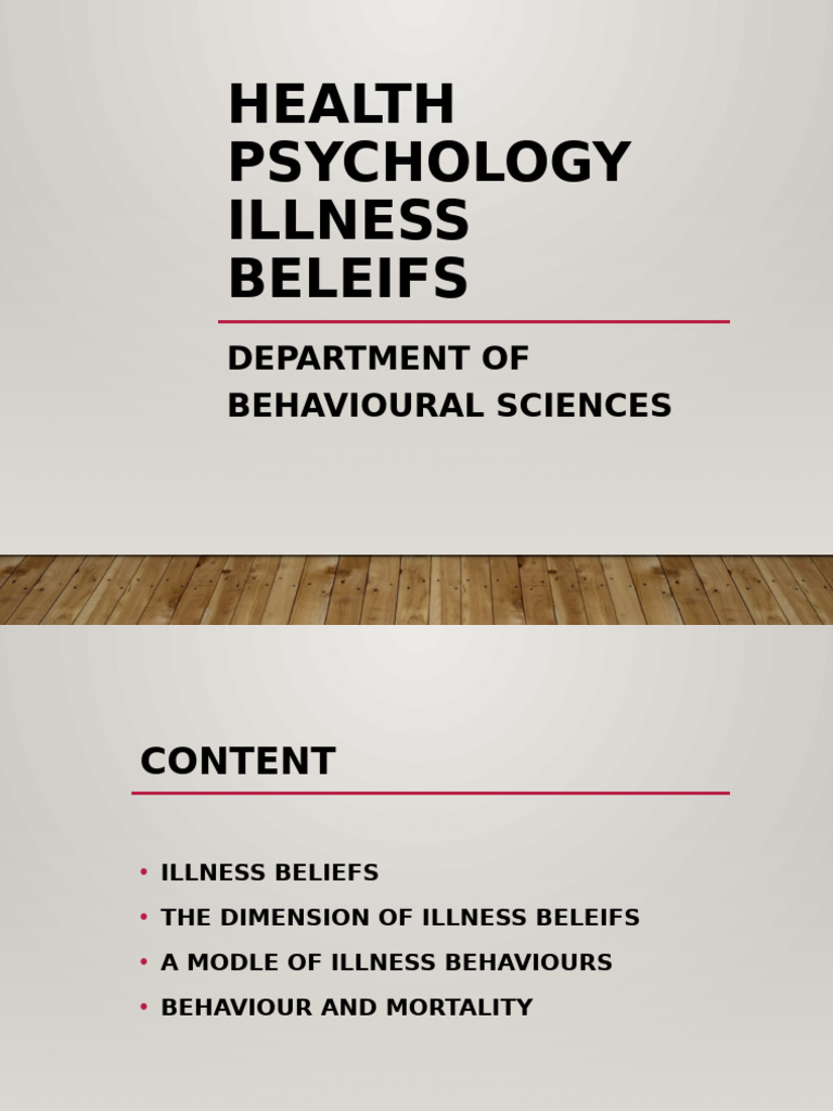 Understanding Illness Beliefs and Behavior | PDF | Behavior | Cancer