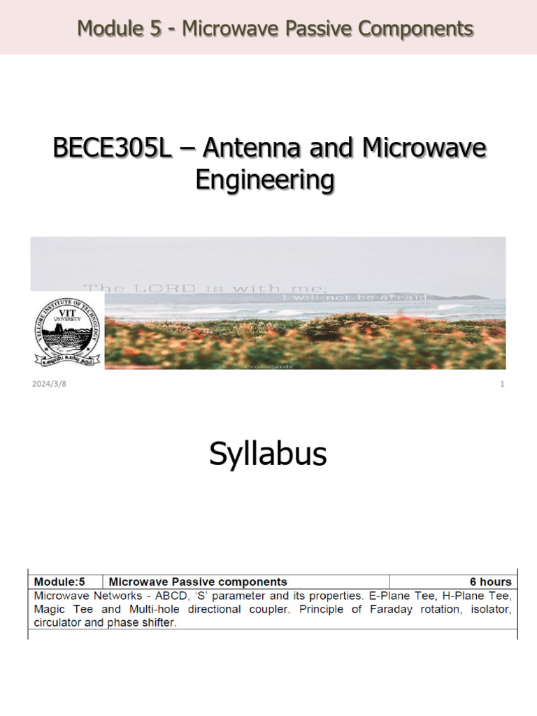 Microwave Passive Components Overview | PDF | Microwave | Radio Spectrum