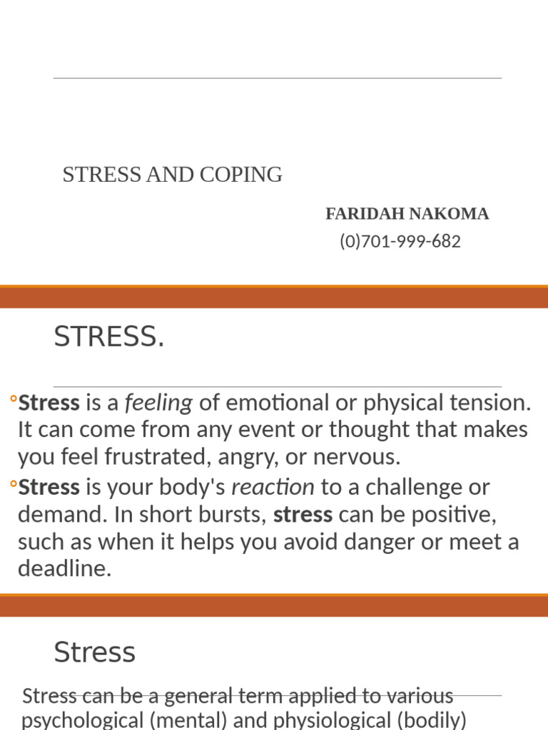 Understanding Stress and Coping Strategies | PDF | Stress (Biology ...