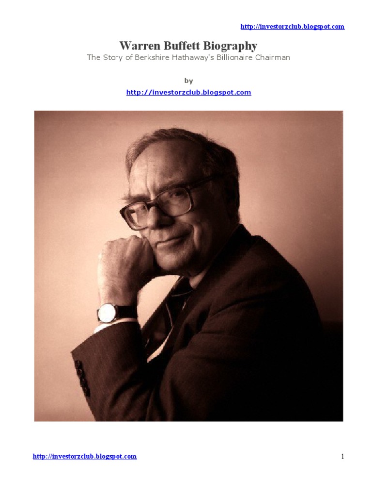 Warren Buffett Biography Pdf