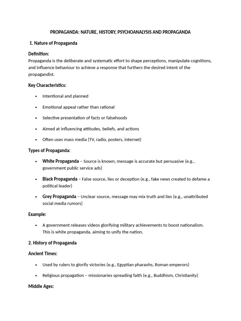Understanding Propaganda: Nature, History, Psychology | PDF ...