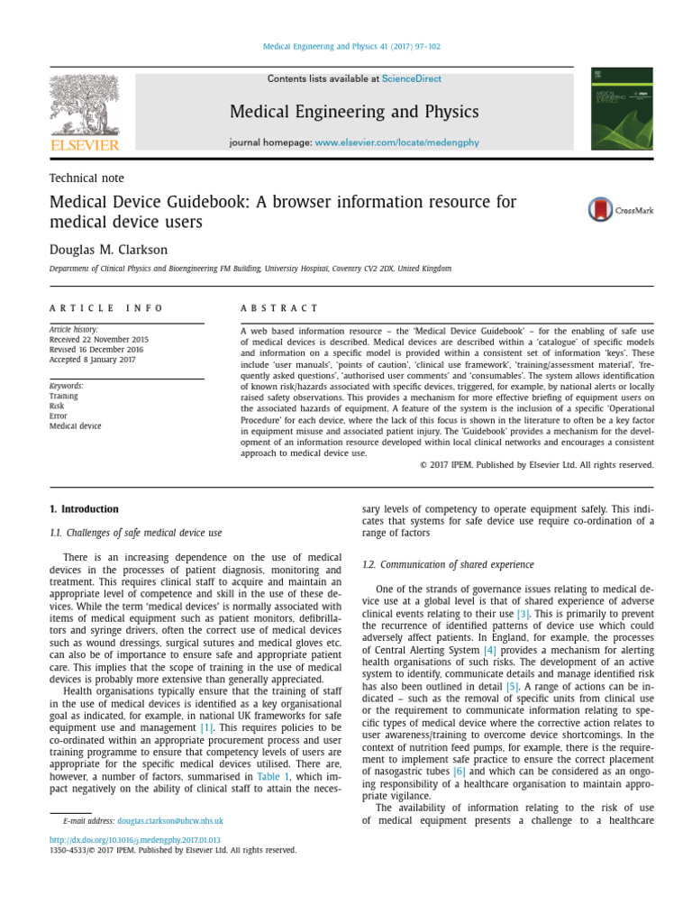 Medical Device Guidebook Overview | PDF | Medical Device | Biomedical ...