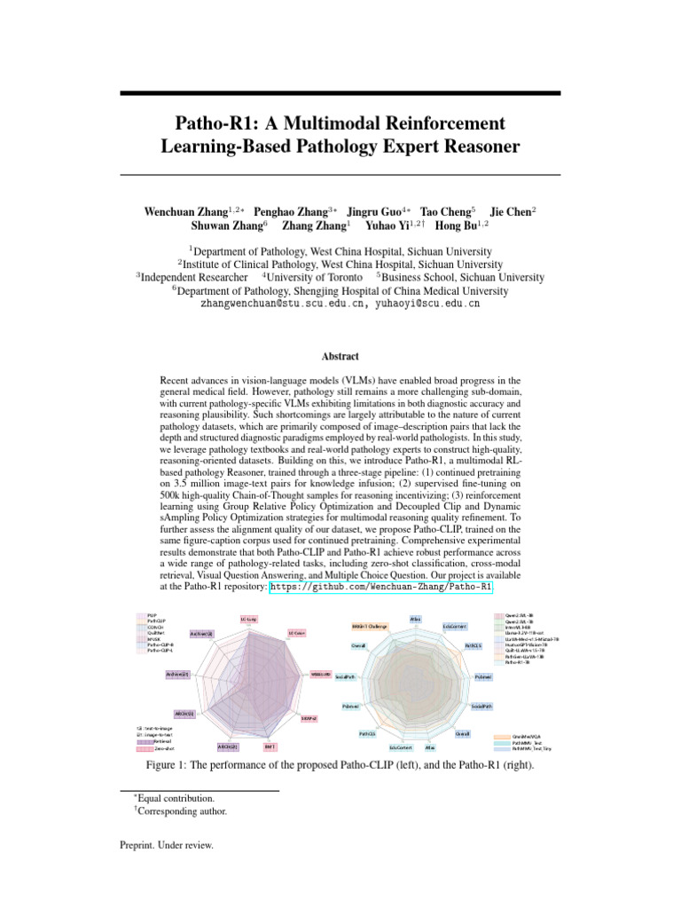 Patho-R1 a Multimodal Reinforcement Learning-Based Pathology Expert ...