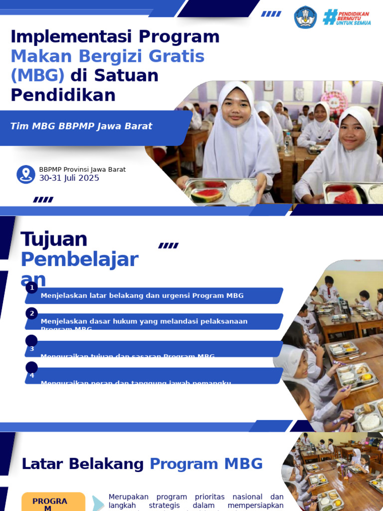 Tujuan dan Sasaran Program MBG | PDF