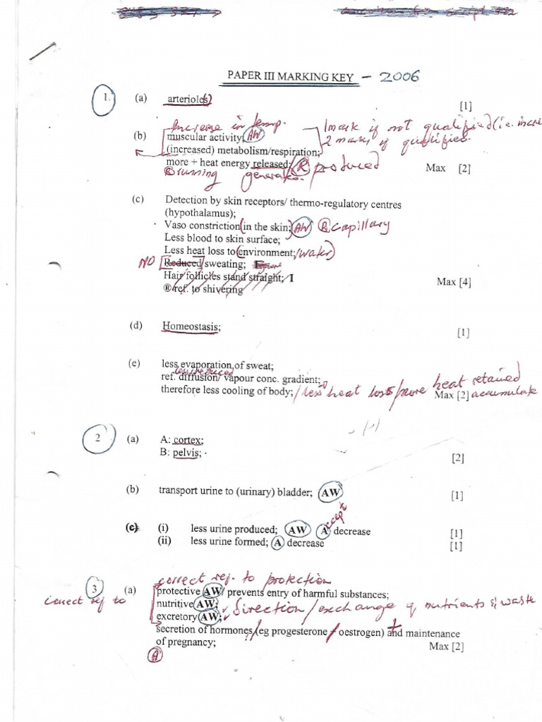 Biology p3 Mark 2000 | PDF