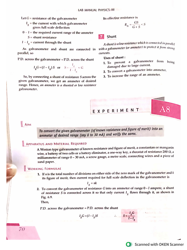 Practical 6 Ammeter | PDF