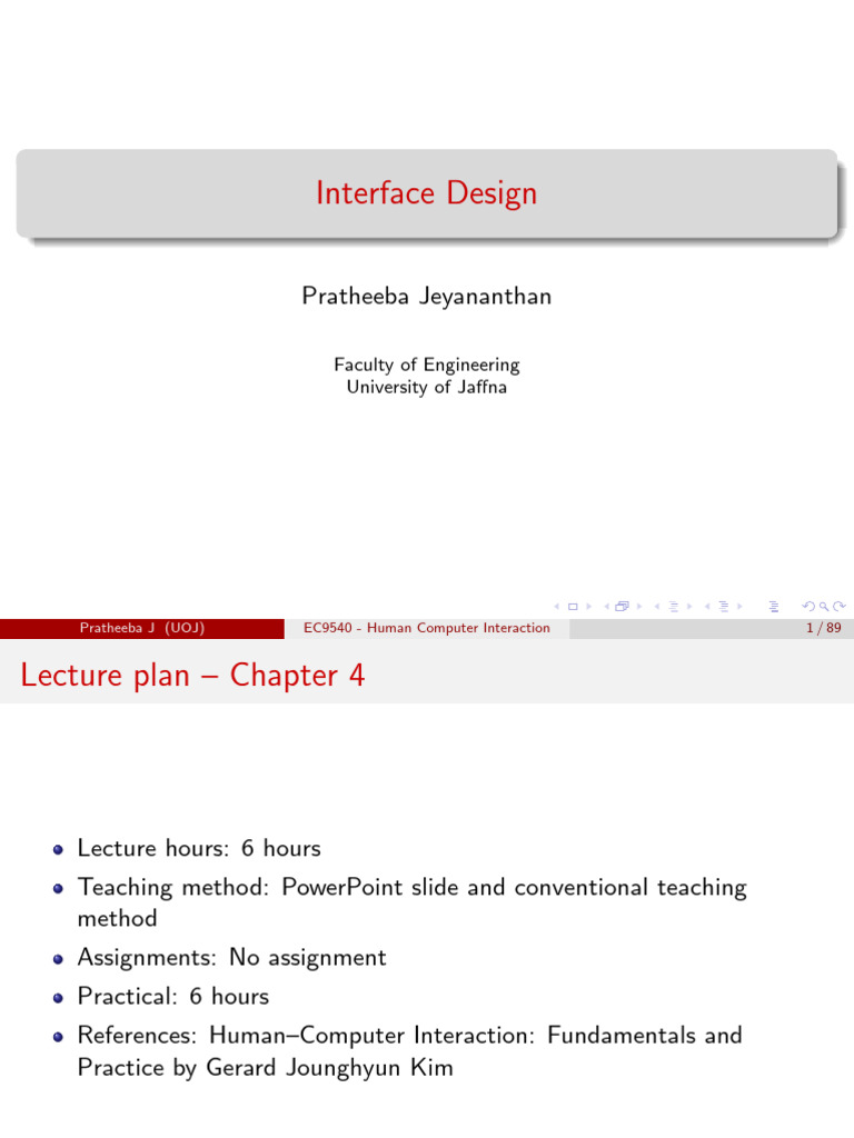 HCI Interface Design Principles Guide | PDF | Graphical User Interfaces ...