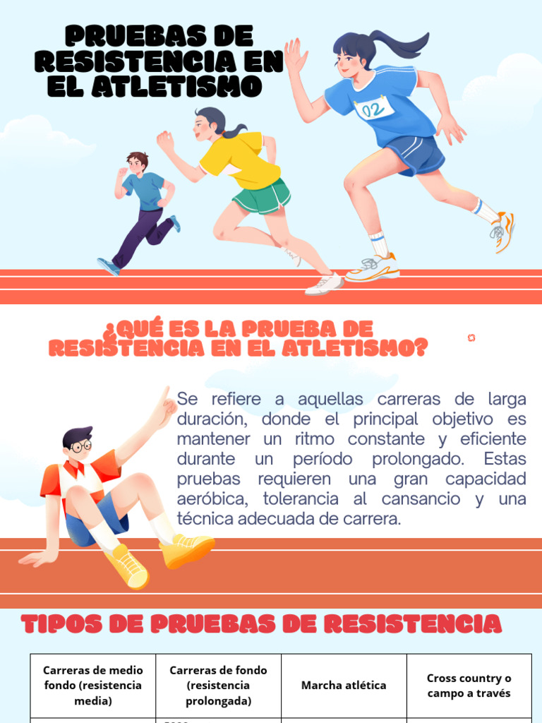 Pruebas de Resistencia en Atletismo | PDF | Deporte del atletismo