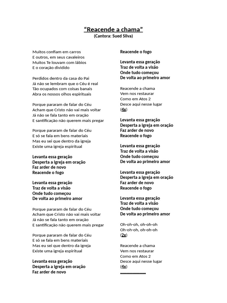 Reacende a Chama: Retorno ao Primeiro Amor | PDF | Oração | Amor
