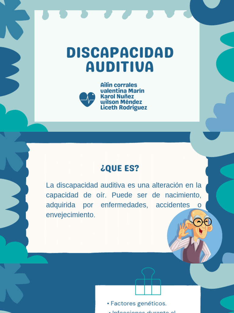 Discapacidad Auditiva: Causas y Tipos | PDF | Escuchando | Audiología