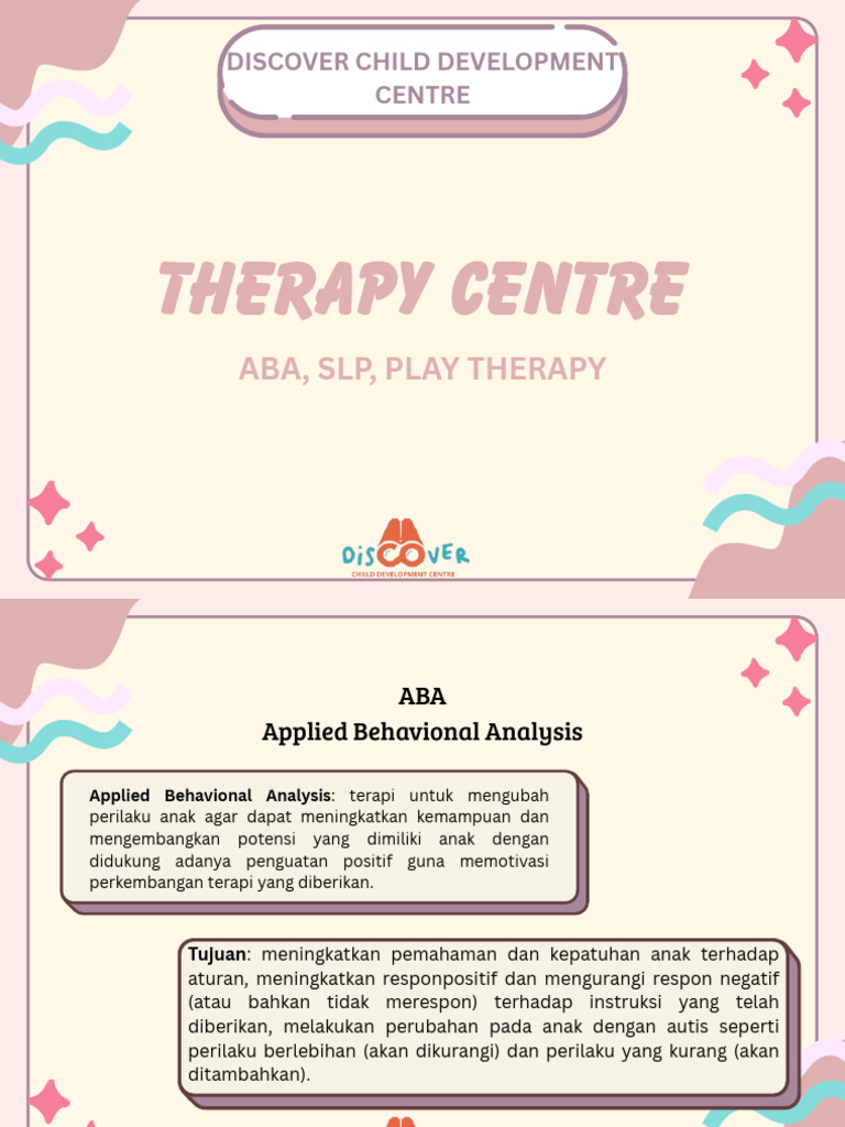Penjelasan Program Terapi Untuk Anak Balita | PDF