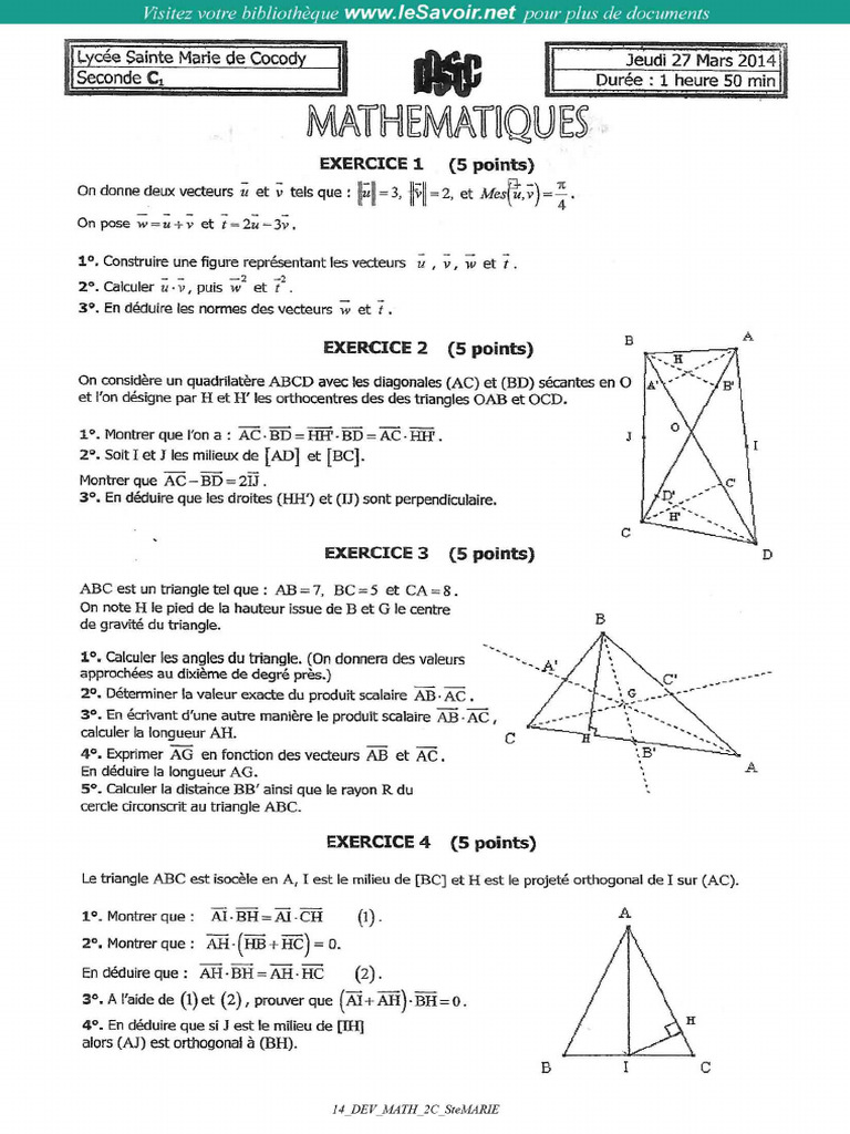 14 DEV MATH 2C SteMARIE | PDF