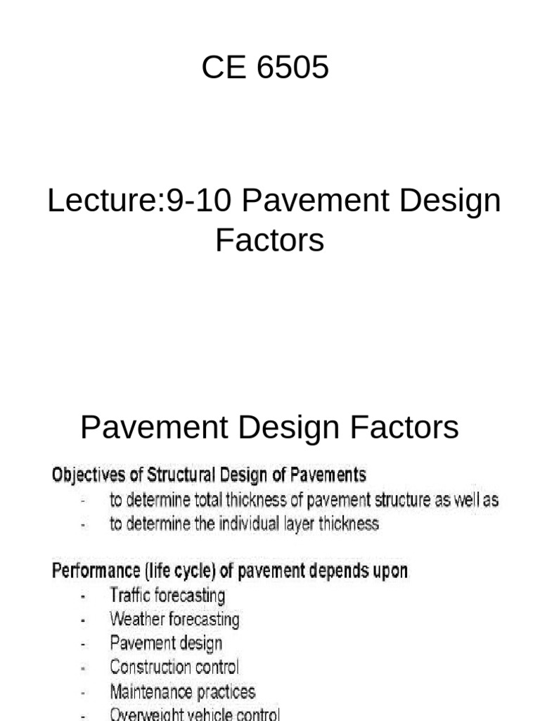 Key Factors in Pavement Design | PDF | Strength Of Materials | Road Surface