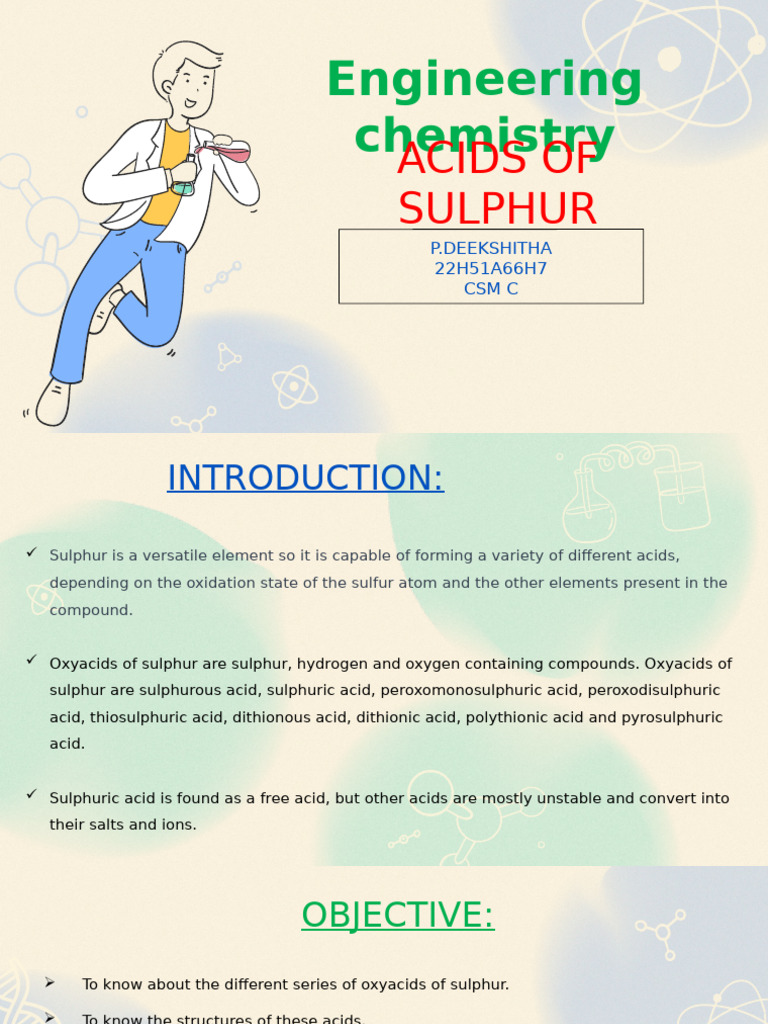 Overview of Thionic Acid Series | PDF | Sulfuric Acid | Acid