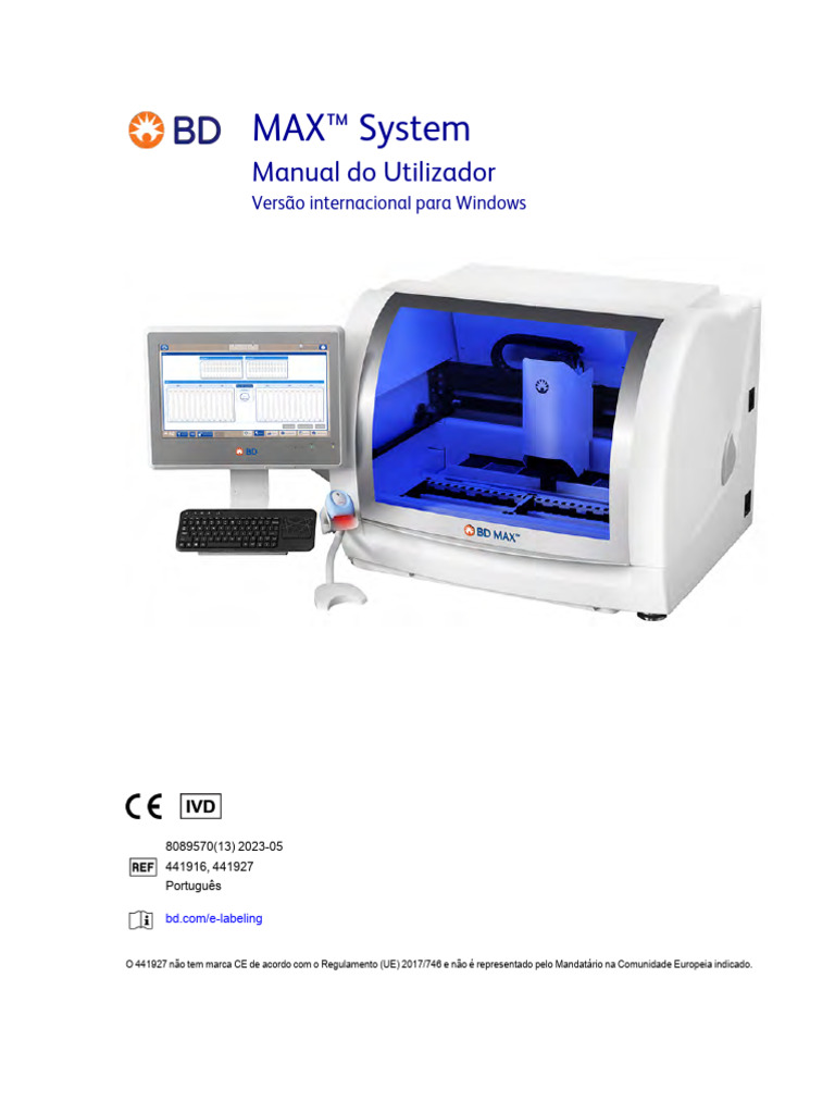 Manual do Utilizador do BD MAX™ System | PDF | Reação em cadeia da ...