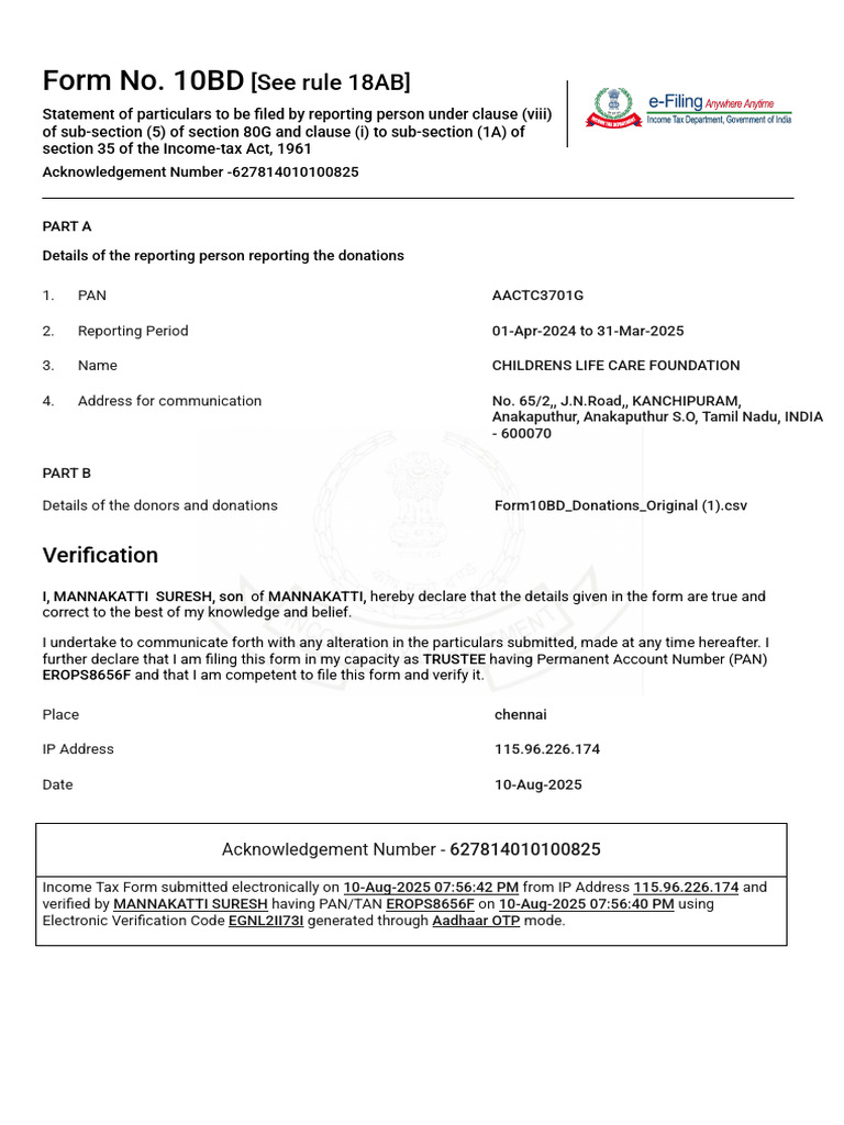 Form 10BD - Filed Form | PDF