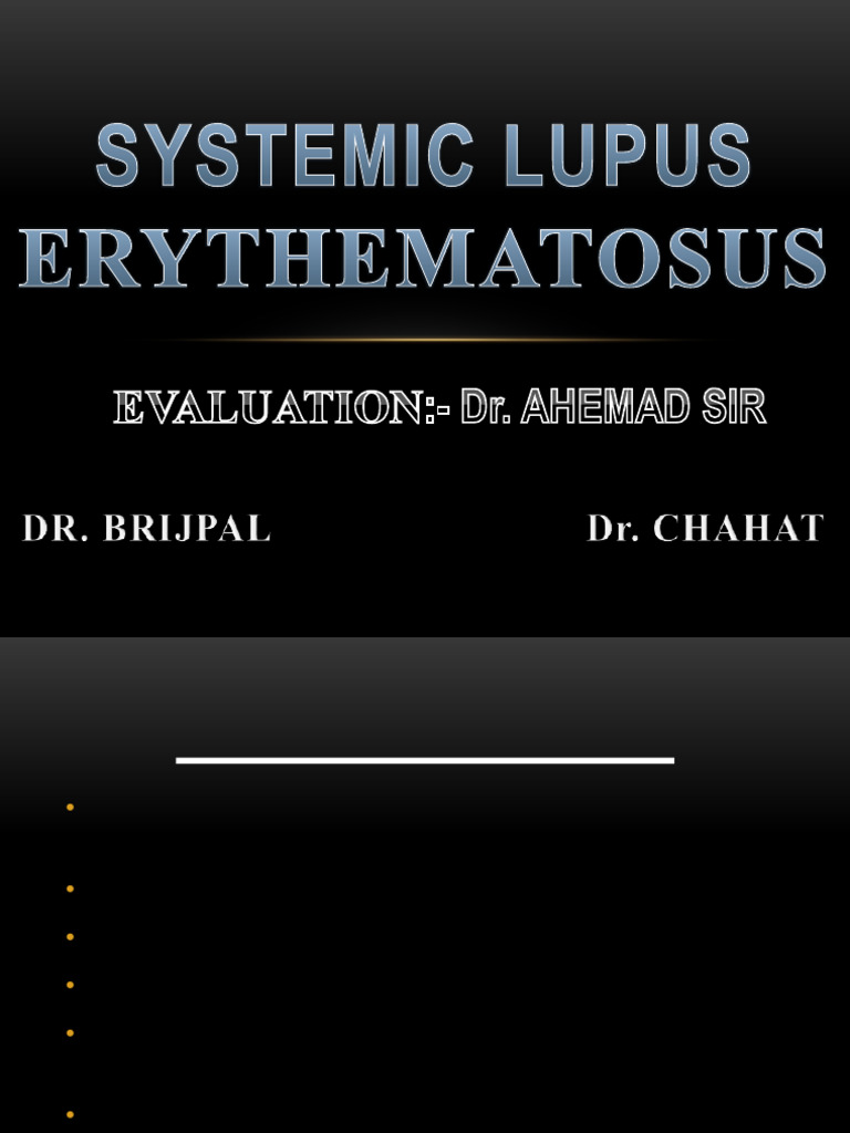 Systemic Lupus Erythematosus Overview | PDF | Clinical Medicine ...