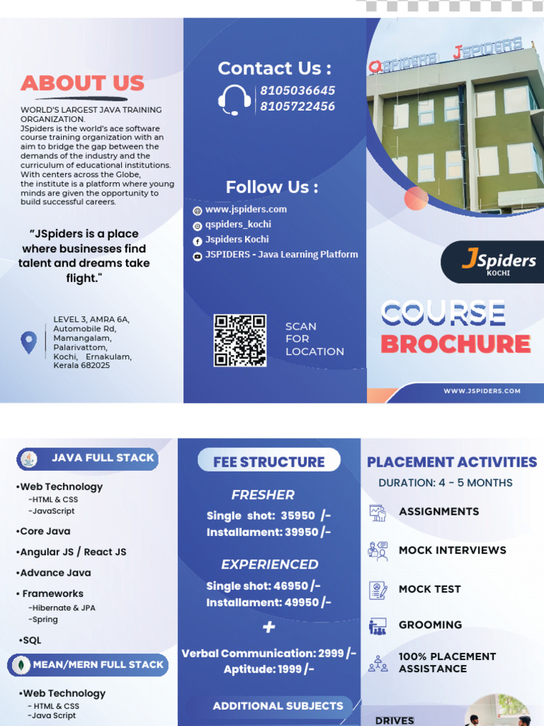 JSpiders Kochi Java Course Brochure | PDF | Software Engineering ...