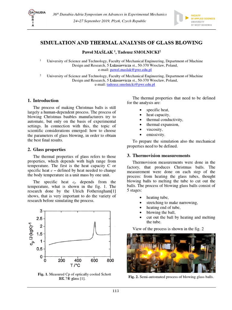 Simulation and Thermal Analysis of Glass | PDF | Heat | Glasses