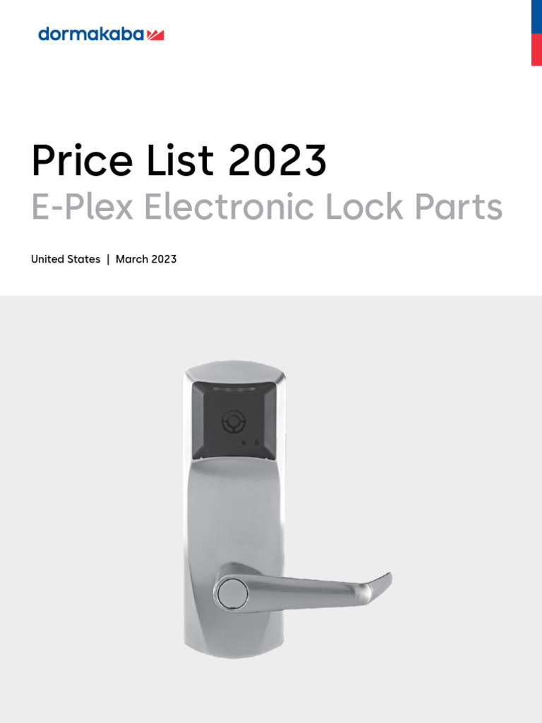 E-Plex Lock Parts Price Changes 2023 | PDF | Indemnity | Contractual Term