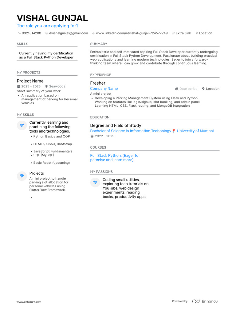 Aspiring Full Stack Developer Resume | PDF | Software | Software ...
