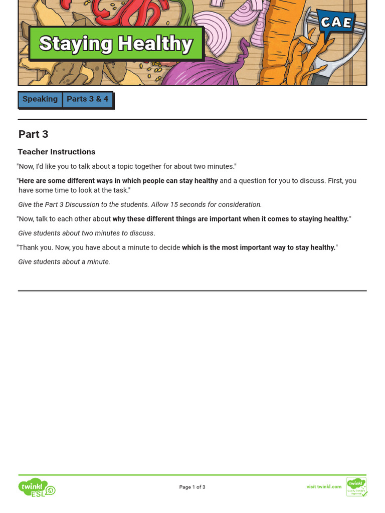 Cae Speaking Part 3 and 4 Practice 3 | PDF