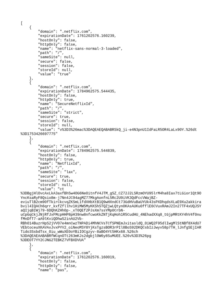 Netflix Cookie Data Overview | PDF