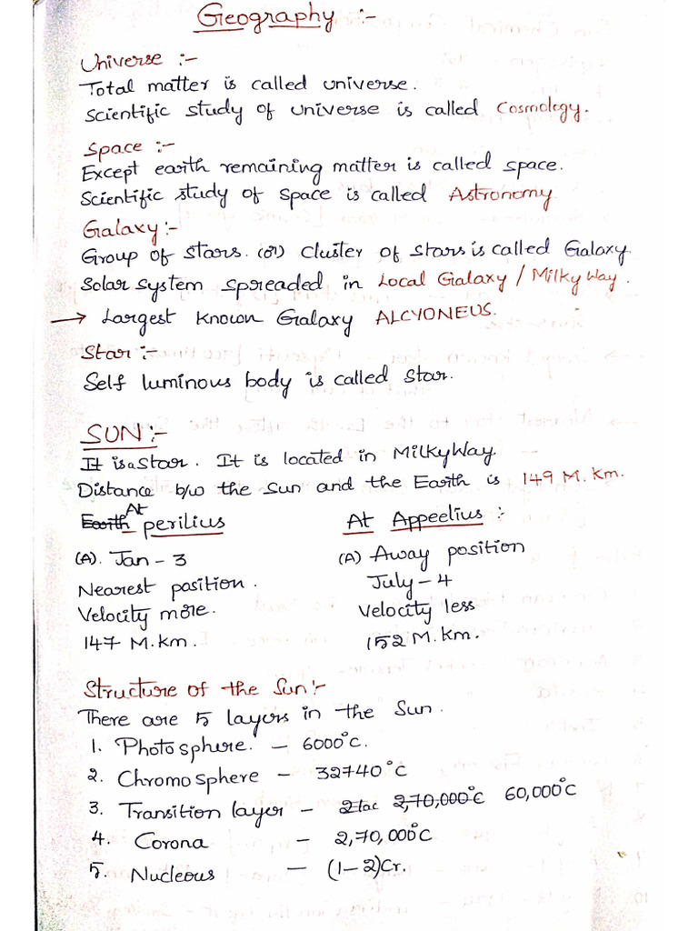 Geography Notes | PDF