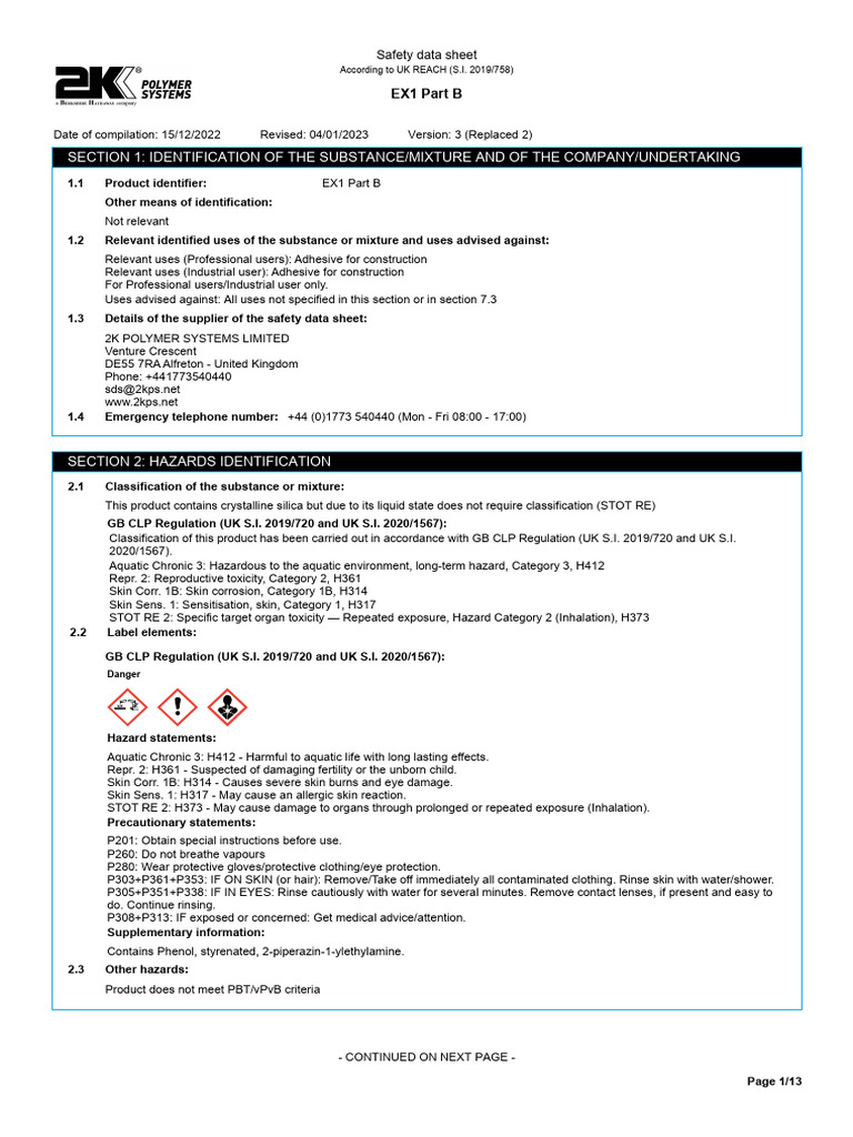 [EX1 Part B][EX1 Part B][3][en-GB] | PDF | Personal Protective ...