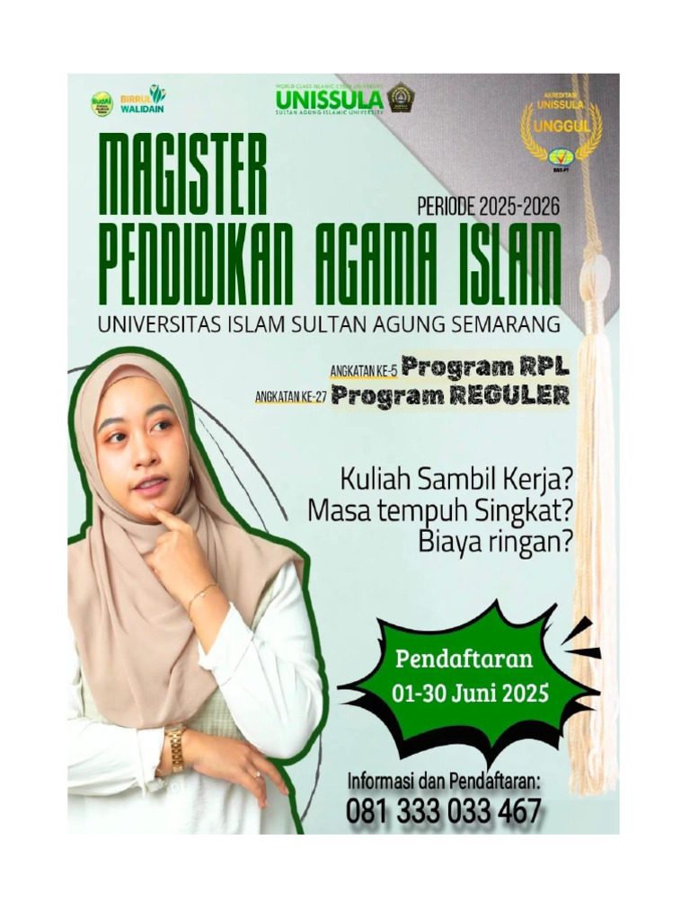 RPL S2 PAI Unissula: Kuliah Singkat dan Online | PDF