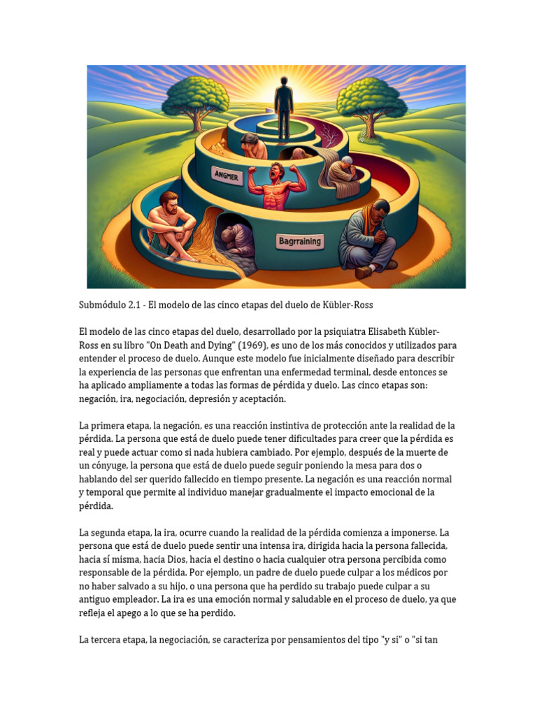Etapas del duelo según Kübler-Ross | PDF | Dolor | Las emociones