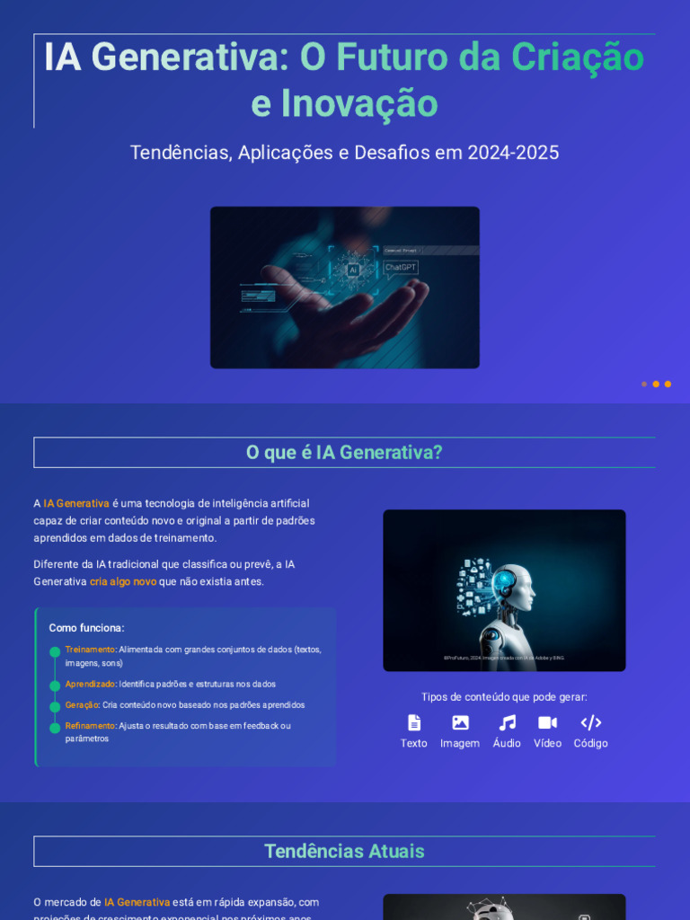 IA Generativa: Tendências e Desafios 2024-2025 | PDF | Inteligência ...