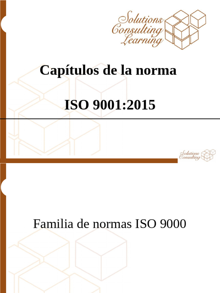 Capítulos de la norma ISO 9001:2015 | PDF | Sistema de manejo de ...