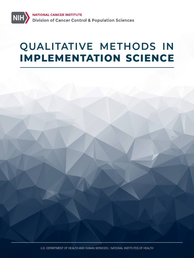 Qualitative Methods in Implementation Science | PDF | Qualitative ...